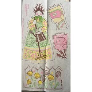 1972 Original Folk Art Kathy Orr Hand Paint Nursery Rhyme Transfer OOAK Signed